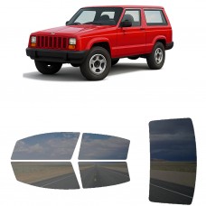 לרכב Jeep Cherokee Two-door 1997 ציפוי חלונות שחורים רב פעמי סיליקון לחלונות קדמיים, אחוריים ולחלון האחורי
