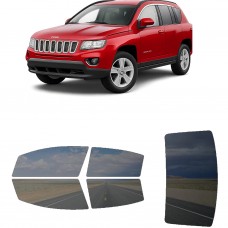 לרכב Jeep Compass 2012 ציפוי חלונות שחורים רב פעמי סיליקון לחלונות קדמיים, אחוריים ולחלון האחורי