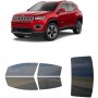 לרכב JEEP Compass Limited 2018 ציפוי חלונות שחורים רב פעמי סיליקון לחלונות קדמיים, אחוריים ולחלון האחורי