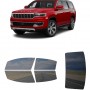 לרכב Jeep Grand Wagoneer 2022 ציפוי חלונות שחורים רב פעמי סיליקון לחלונות קדמיים, אחוריים ולחלון האחורי