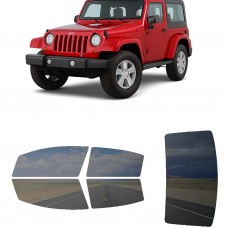 לרכב Jeep Wrangler 2011 ציפוי חלונות שחורים רב פעמי סיליקון לחלונות קדמיים, אחוריים ולחלון האחורי