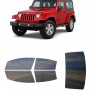 לרכב Jeep Wrangler 2011 ציפוי חלונות שחורים רב פעמי סיליקון לחלונות קדמיים, אחוריים ולחלון האחורי
