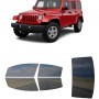לרכב Jeep Wrangler 2014 ציפוי חלונות שחורים רב פעמי סיליקון לחלונות קדמיים, אחוריים ולחלון האחורי