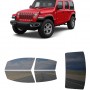 לרכב Jeep Wrangler 2019 ציפוי חלונות שחורים רב פעמי סיליקון לחלונות קדמיים, אחוריים ולחלון האחורי