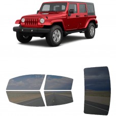 לרכב Jeep Wrangler Four-Door 2007 ציפוי חלונות שחורים רב פעמי סיליקון לחלונות קדמיים, אחוריים ולחלון האחורי