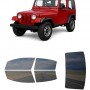 לרכב Jeep Wrangler Two-door 1987 ציפוי חלונות שחורים רב פעמי סיליקון לחלונות קדמיים, אחוריים ולחלון האחורי