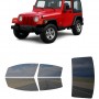 לרכב Jeep Wrangler Two-door 1997 ציפוי חלונות שחורים רב פעמי סיליקון לחלונות קדמיים, אחוריים ולחלון האחורי