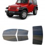 לרכב Jeep Wrangler Two-door 2009 ציפוי חלונות שחורים רב פעמי סיליקון לחלונות קדמיים, אחוריים ולחלון האחורי