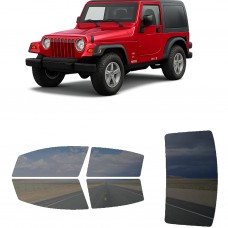 לרכב Jeep Wrangler Unlimited Two-door 2005 ציפוי חלונות שחורים רב פעמי סיליקון לחלונות קדמיים, אחוריים ולחלון האחורי