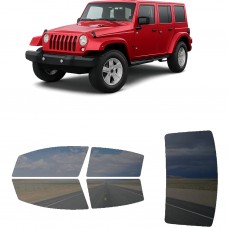 לרכב Jeep WranglerJK Four-door 2011 ציפוי חלונות שחורים רב פעמי סיליקון לחלונות קדמיים, אחוריים ולחלון האחורי
