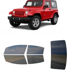 לרכב Jeep WranglerJK Two-door 2011 ציפוי חלונות שחורים רב פעמי סיליקון לחלונות קדמיים, אחוריים ולחלון האחורי