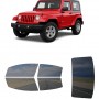 לרכב Jeep WranglerJK Two-door 2011 ציפוי חלונות שחורים רב פעמי סיליקון לחלונות קדמיים, אחוריים ולחלון האחורי