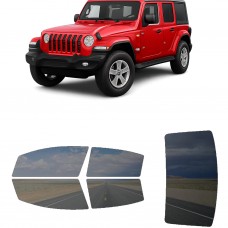 לרכב Jeep WranglerJL Four-door 2018 ציפוי חלונות שחורים רב פעמי סיליקון לחלונות קדמיים, אחוריים ולחלון האחורי