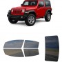לרכב Jeep WranglerJL Two-door 2018 ציפוי חלונות שחורים רב פעמי סיליקון לחלונות קדמיים, אחוריים ולחלון האחורי