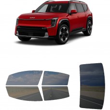לרכב Kia EV9 2024 ציפוי חלונות שחורים רב פעמי סיליקון לחלונות קדמיים, אחוריים ולחלון האחורי