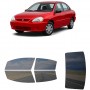לרכב Kia Rio Sedan 2001 ציפוי חלונות שחורים רב פעמי סיליקון לחלונות קדמיים, אחוריים ולחלון האחורי
