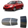 לרכב Kia Rio5 Hatchback 2006 ציפוי חלונות שחורים רב פעמי סיליקון לחלונות קדמיים, אחוריים ולחלון האחורי