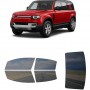 לרכב Land Rover Defender 110 2020 ציפוי חלונות שחורים רב פעמי סיליקון לחלונות קדמיים, אחוריים ולחלון האחורי