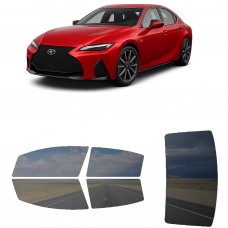 לרכב Lexus IS 350F Sport 2021 ציפוי חלונות שחורים רב פעמי סיליקון לחלונות קדמיים, אחוריים ולחלון האחורי