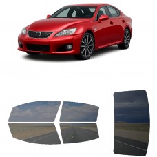 לרכב Lexus IS-F Sedan 2008 ציפוי חלונות שחורים רב פעמי סיליקון לחלונות קדמיים, אחוריים ולחלון האחורי