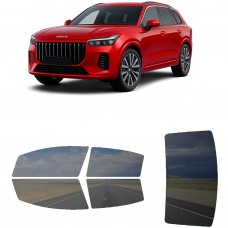 לרכב Lynk & Co 9 2021 ציפוי חלונות שחורים רב פעמי סיליקון לחלונות קדמיים, אחוריים ולחלון האחורי