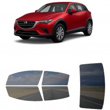 לרכב Mazda CX-3 GX 2021 ציפוי חלונות שחורים רב פעמי סיליקון לחלונות קדמיים, אחוריים ולחלון האחורי