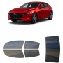 לרכב Mazda MAZDA 3 2019 ציפוי חלונות שחורים רב פעמי סיליקון לחלונות קדמיים, אחוריים ולחלון האחורי