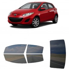 לרכב Mazda MAZDA2 Hatchback 2011 ציפוי חלונות שחורים רב פעמי סיליקון לחלונות קדמיים, אחוריים ולחלון האחורי