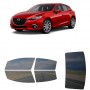 לרכב Mazda MAZDA3 Hatchback 2014 ציפוי חלונות שחורים רב פעמי סיליקון לחלונות קדמיים, אחוריים ולחלון האחורי