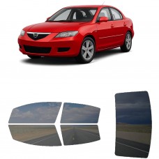 לרכב Mazda MAZDA3 Sedan 2004 ציפוי חלונות שחורים רב פעמי סיליקון לחלונות קדמיים, אחוריים ולחלון האחורי