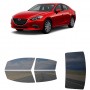 לרכב Mazda MAZDA3 Sedan 2014 ציפוי חלונות שחורים רב פעמי סיליקון לחלונות קדמיים, אחוריים ולחלון האחורי