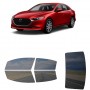לרכב Mazda MAZDA3 Sedan 2019 ציפוי חלונות שחורים רב פעמי סיליקון לחלונות קדמיים, אחוריים ולחלון האחורי