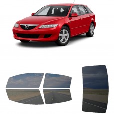 לרכב Mazda MAZDA6 Hatchback 2004 ציפוי חלונות שחורים רב פעמי סיליקון לחלונות קדמיים, אחוריים ולחלון האחורי
