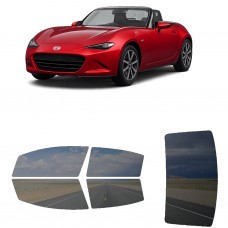 לרכב Mazda MX-5 2016 ציפוי חלונות שחורים רב פעמי סיליקון לחלונות קדמיים, אחוריים ולחלון האחורי