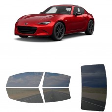 לרכב Mazda MX-5 Miata RF Club 2021 ציפוי חלונות שחורים רב פעמי סיליקון לחלונות קדמיים, אחוריים ולחלון האחורי