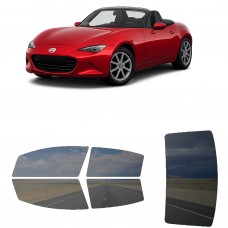 לרכב Mazda MX-5 Miata Two-doorConvertible 2016 ציפוי חלונות שחורים רב פעמי סיליקון לחלונות קדמיים, אחוריים ולחלון האחורי