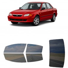 לרכב Mazda Protege Sedan 1999 ציפוי חלונות שחורים רב פעמי סיליקון לחלונות קדמיים, אחוריים ולחלון האחורי