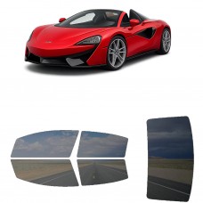 לרכב Mclaren 570S Spider (convertible) 2019 ציפוי חלונות שחורים רב פעמי סיליקון לחלונות קדמיים, אחוריים ולחלון האחורי
