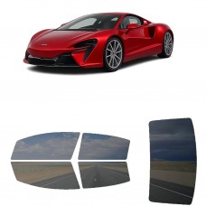 לרכב McLaren Artura 2022 ציפוי חלונות שחורים רב פעמי סיליקון לחלונות קדמיים, אחוריים ולחלון האחורי