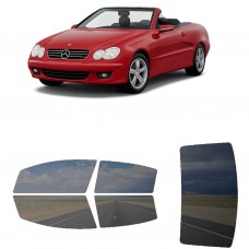 לרכב Mercedes Benz CLK Two-doorConvertible 2004 ציפוי חלונות שחורים רב פעמי סיליקון לחלונות קדמיים, אחוריים ולחלון האחורי