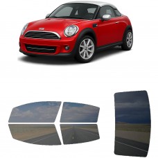 לרכב Mini Coupe TwodoorCoupe 2012 ציפוי חלונות שחורים רב פעמי סיליקון לחלונות קדמיים, אחוריים ולחלון האחורי