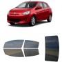 לרכב Mitsubishi Mirage Hatchback 2014 ציפוי חלונות שחורים רב פעמי סיליקון לחלונות קדמיים, אחוריים ולחלון האחורי