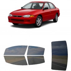 לרכב Mitsubishi Mirage Sedan 1997 ציפוי חלונות שחורים רב פעמי סיליקון לחלונות קדמיים, אחוריים ולחלון האחורי