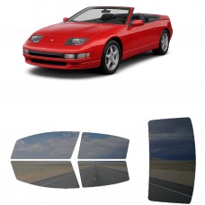 לרכב Nissan 300ZX TwodoorConvertible 1993 ציפוי חלונות שחורים רב פעמי סיליקון לחלונות קדמיים, אחוריים ולחלון האחורי