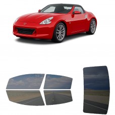 לרכב Nissan 370Z TwodoorConvertible 2010 ציפוי חלונות שחורים רב פעמי סיליקון לחלונות קדמיים, אחוריים ולחלון האחורי