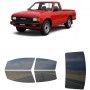 לרכב Nissan 850 PU Pickup 1986 ציפוי חלונות שחורים רב פעמי סיליקון לחלונות קדמיים, אחוריים ולחלון האחורי