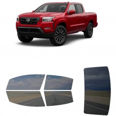 לרכב Nissan Frontier CrewPickup 2023 ציפוי חלונות שחורים רב פעמי סיליקון לחלונות קדמיים, אחוריים ולחלון האחורי