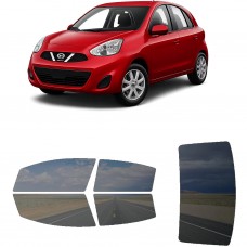 לרכב Nissan Micra(CanadaOnly) 2015 ציפוי חלונות שחורים רב פעמי סיליקון לחלונות קדמיים, אחוריים ולחלון האחורי