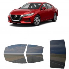 לרכב Nissan Sentra S 2022 ציפוי חלונות שחורים רב פעמי סיליקון לחלונות קדמיים, אחוריים ולחלון האחורי