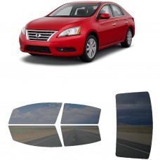 לרכב Nissan Sentra Sedan 2013 ציפוי חלונות שחורים רב פעמי סיליקון לחלונות קדמיים, אחוריים ולחלון האחורי